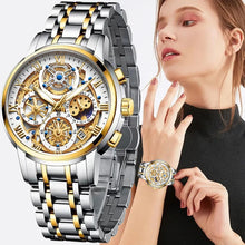 LIGE Gold Bracelet Watch — Women's Waterproof Steel Watch