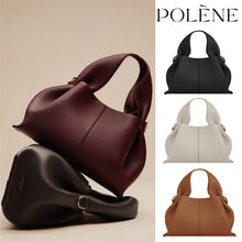 Cloud-Shape Leather Crossbody Bag — Genuine Leather Dumpling Bag