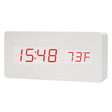Retro Wooden Alarm Clock — Silent LED Digital Clock
