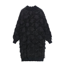 Women's Lace Mesh Long-Sleeve Dress — Floral Detail