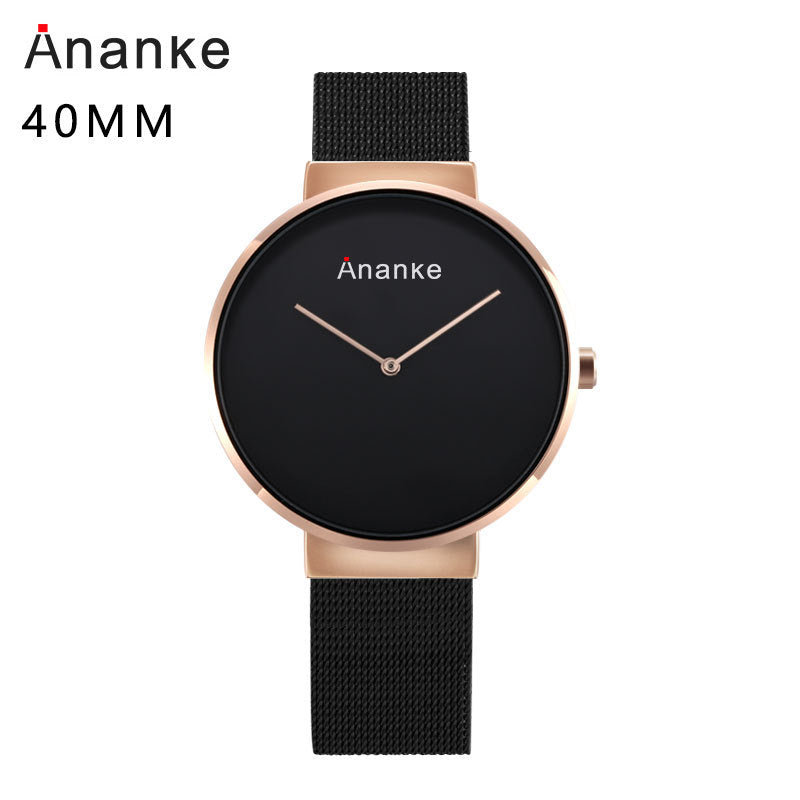 Hot Models Couple Watches A Pair Of Fashionable And Simple Brand-name Watches Women's Mesh Strap Watches Men's Watch
