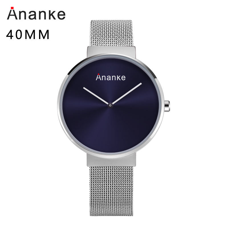 Hot Models Couple Watches A Pair Of Fashionable And Simple Brand-name Watches Women's Mesh Strap Watches Men's Watch