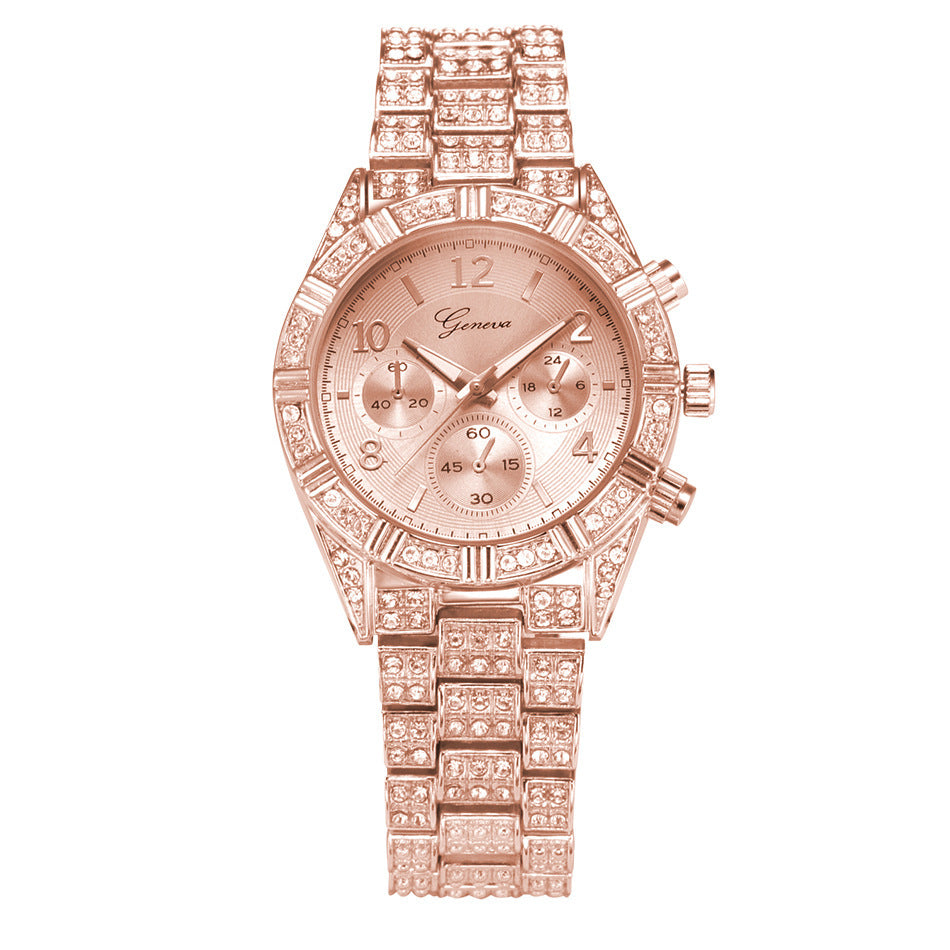 Men's Diamond Business Watch — Full Steel Luxury Watch