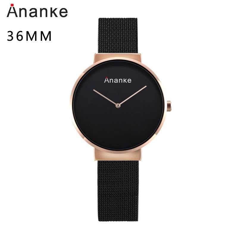 Hot Models Couple Watches A Pair Of Fashionable And Simple Brand-name Watches Women's Mesh Strap Watches Men's Watch