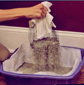 Cat Litter Tray Liners Reusable Kitten Hygienic Litter Box Scoop Liners Hands Free Elastic Cats Sifting Feces Filter