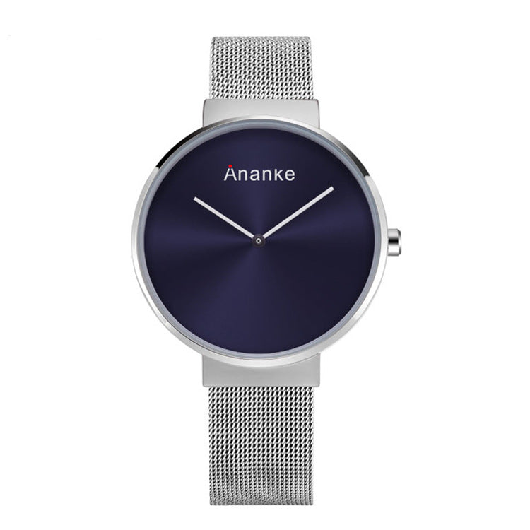 Hot Models Couple Watches A Pair Of Fashionable And Simple Brand-name Watches Women's Mesh Strap Watches Men's Watch