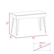 Mahogany Drawer Desk — Four-Leg Single-Drawer Writing Desk