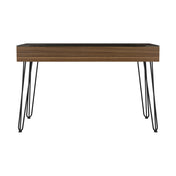 Baxter 120 Drawer Desk, Four Legs, One Drawer -Mahogany