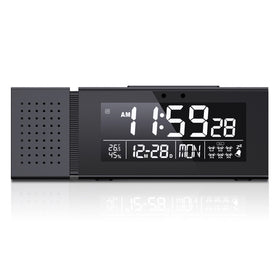 ABS Creative Radio Clock With Color Alarm Digital Alarm Clock Sound And Light Alarm IR Human Body Induction Colorful Night Light