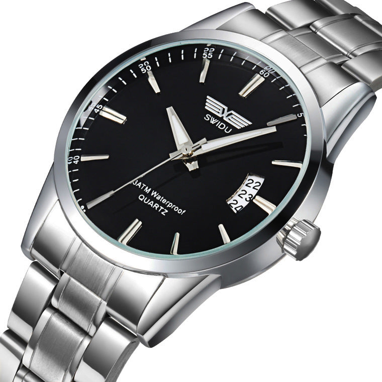 New Style Watches Men's Single-day Steel Band Watches Non-mechanical Watches Foreign Trade Watches