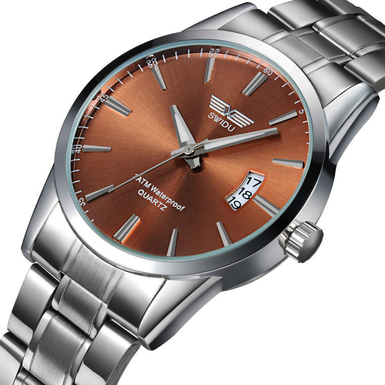 New Style Watches Men's Single-day Steel Band Watches Non-mechanical Watches Foreign Trade Watches