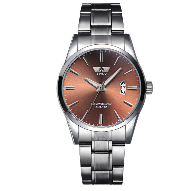 New Style Watches Men's Single-day Steel Band Watches Non-mechanical Watches Foreign Trade Watches