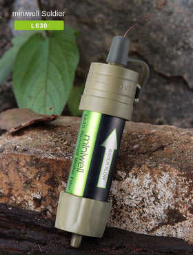 Miniwell Single Soldier Outdoor Water Purification Straw Gravity Water Purification Bag Portable Filter L630