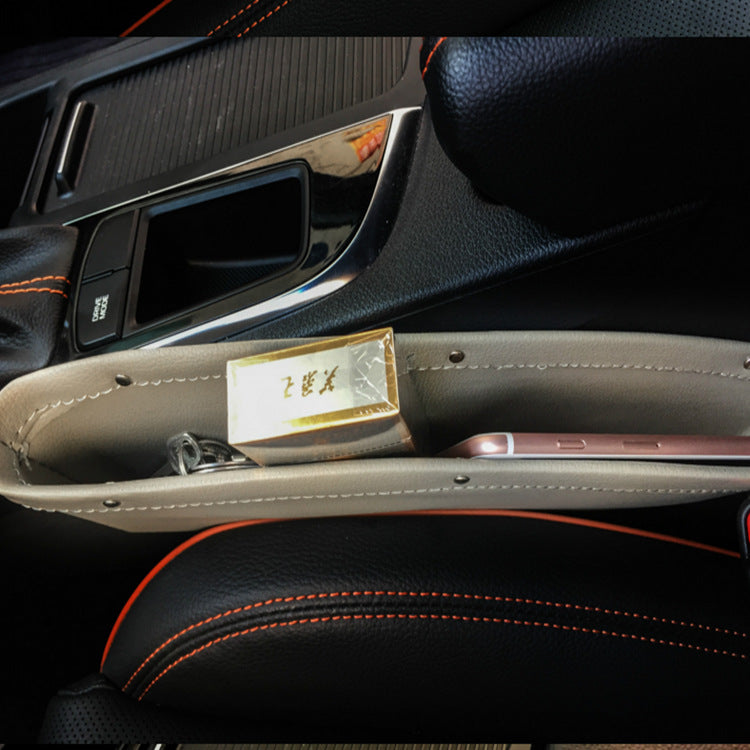 Car Organizer Box Caddy Catcher PU Leather Seat Gap Storage Bag