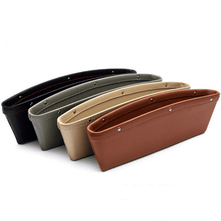 Car Organizer Box Caddy Catcher PU Leather Seat Gap Storage Bag