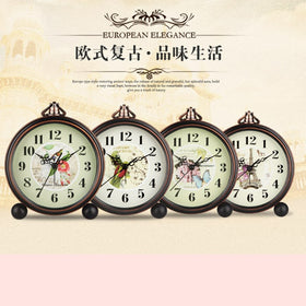 European Fashion Personalized Retro Alarm Clock Creative Bedside Fashion Silent Metal Alarm Clock Table Clock Student Alarm Clock