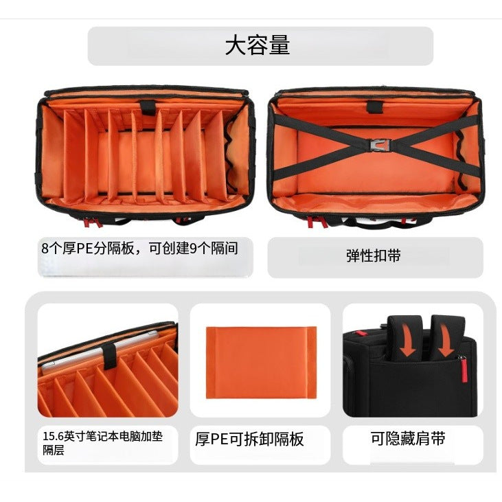 Dj Storage Bag, Stage Accessories Storage Bag, Stage Light Spotlight Portable Bag, Detachable Compartment Cable Storage Bag
