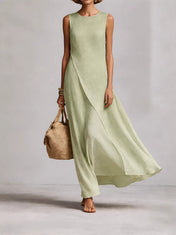 Women's Sleeveless Dress — Asymmetrical Hem