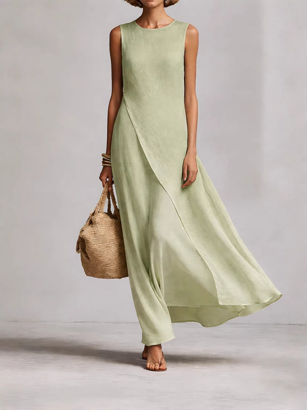 Women's Sleeveless Dress — Asymmetrical Hem