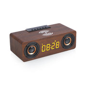 Wooden Bluetooth Speaker — Wireless Charging LED Clock