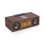 Wooden Bluetooth Speaker — Wireless Charging LED Clock