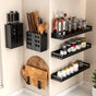 Wall-Mounted Kitchen Storage Rack — Spice & Knife Holder