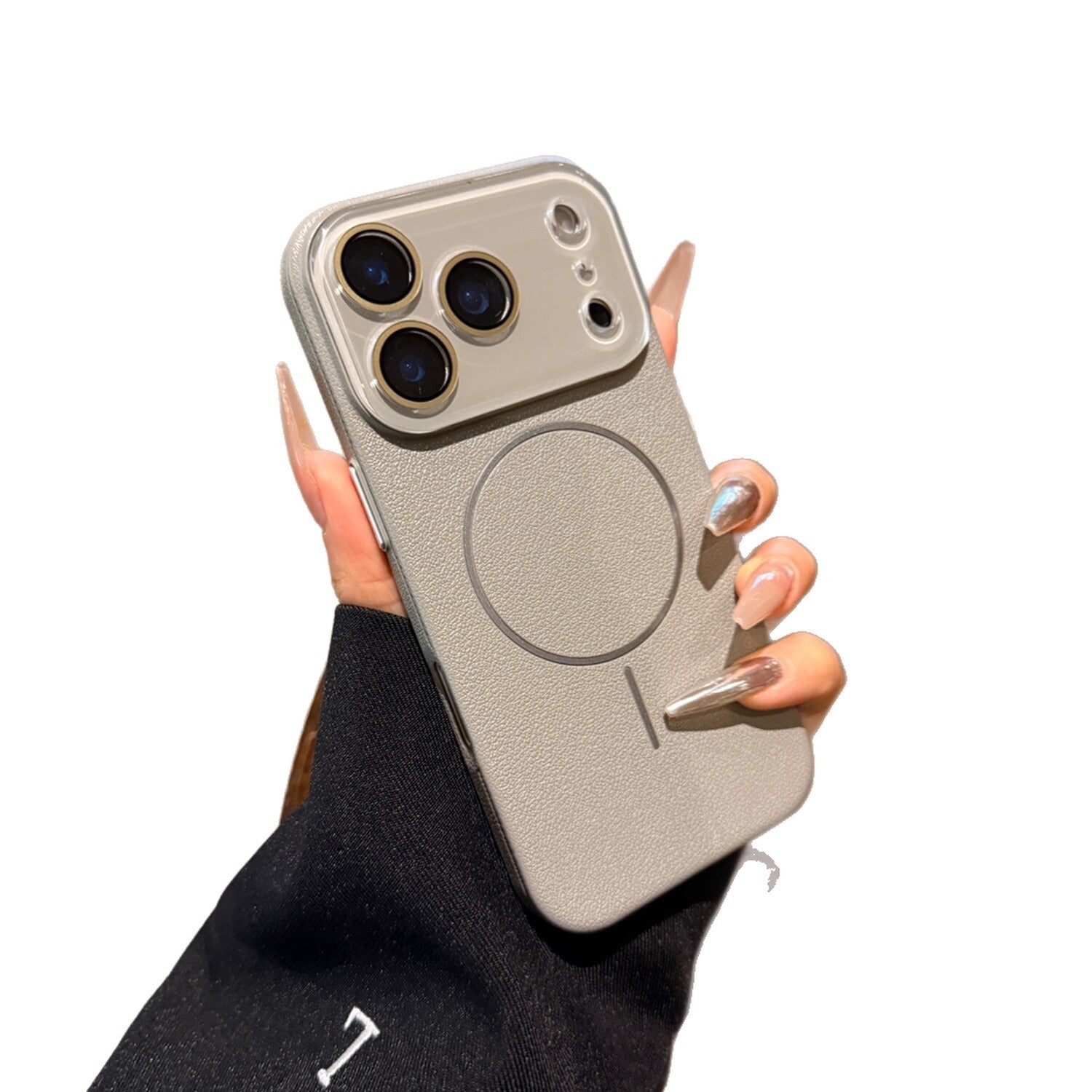 Suitable For IPhone 17 Pro Max Phone Case With Lychee Pattern, Magnetic Suction, Skin-Like Feel, Anti-Drop, Full Coverage, Protective Cover For IPhone 16/15
