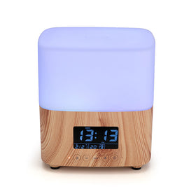 Spot Cross-Border Wood Grain Humidifier Household Small Digital Display Clock Smart 24V Ultrasonic Aromatherapy Humidifier