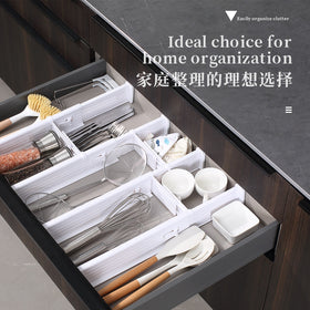 Drawer Partition Telescopic Drawer Partition Clothing Cupboard Classification Sorting Drawer Baffle Divider Factory Direct Supply