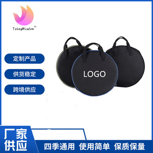 210D Oxford Cloth Bag With Printed Logo, Round Tool Bag For Electricians, Cable Storage, Portable With Printed Logo
