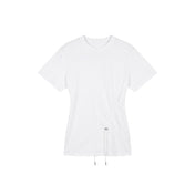 Women's Drawstring T-Shirt — Pleated Slim Fit