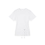 Women's Drawstring T-Shirt — Pleated Slim Fit