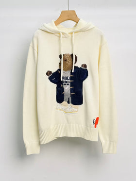 Women's Cotton Bear-Print Sweater — Autumn/Winter Pullover