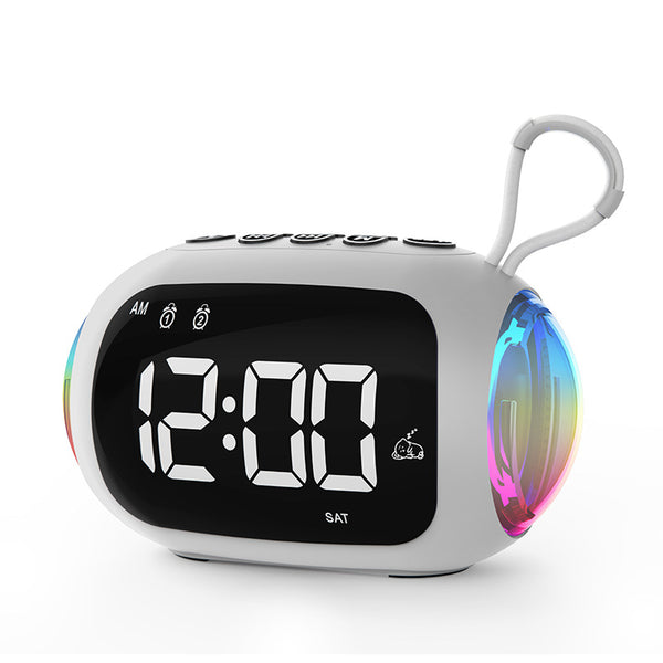 LED Bluetooth Speaker Clock — Rechargeable Radio Alarm