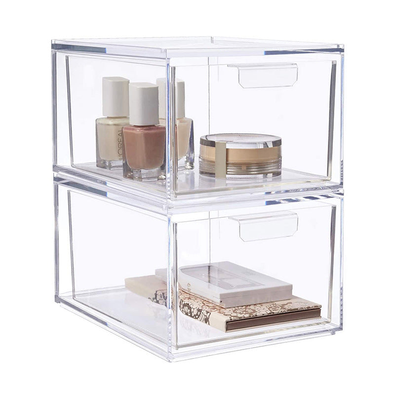 Refrigerator Drawer Storage Box — Stackable Lidded Container