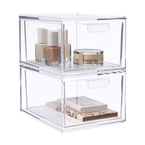 Refrigerator Drawer Storage Box — Stackable Lidded Container