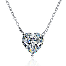 Heart Moissanite Necklace — S925 Sterling Silver