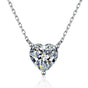 Heart Moissanite Necklace — S925 Sterling Silver