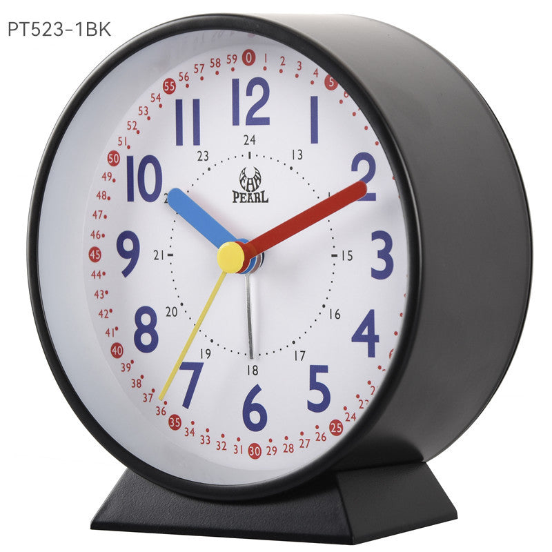 Silent Luminous Alarm Clock — Round Metal Table Clock