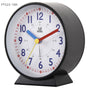 Silent Luminous Alarm Clock — Round Metal Table Clock