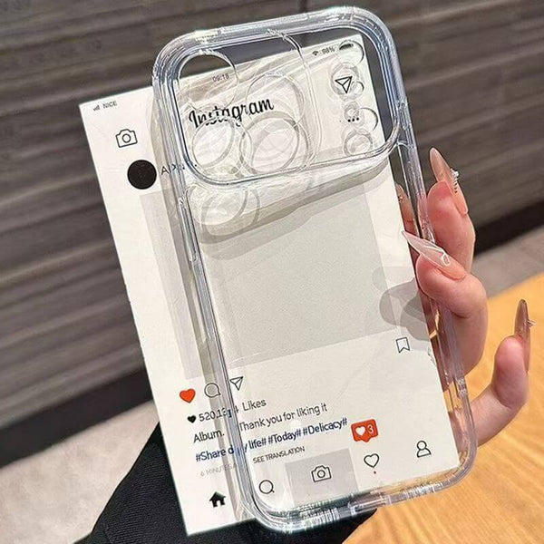 Thickened Transparent iPhone Case — Simple Soft Cover