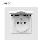 16A White French Standard Switch Socket Panel French Double With Usb+Type C European Socket Concealed Type 86 thumbnail 2