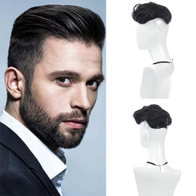 Foreign Trade Overhead Reissue Piece Men's Big Back Rose Net Men's Reissue Piece Synthetic Hair Clip Reissue Piece Wholesale