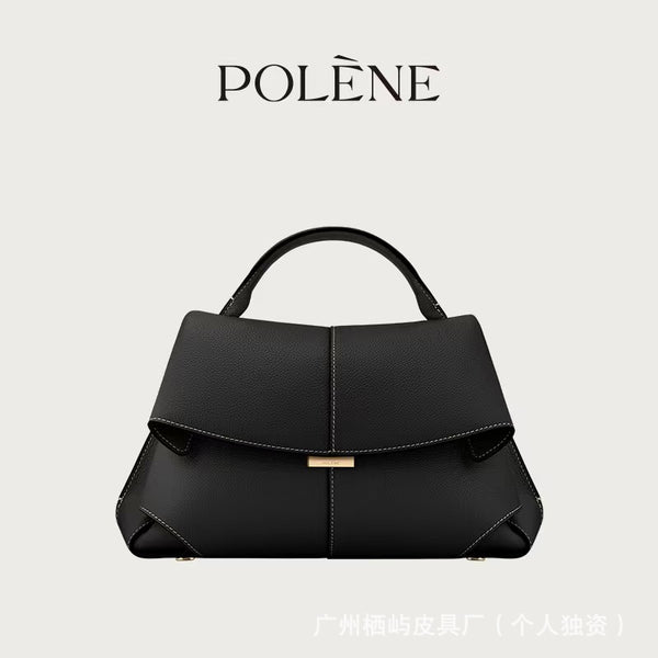 Women's Pleated Leather Handbag — Crossbody Bag