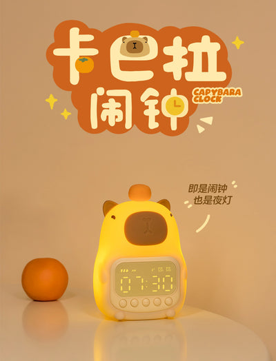 Cross-Border Capybara Silicone Rechargeable Alarm Clock Table Lamp Night Light
