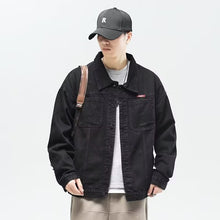 Unisex Washed Denim Jacket — Oversized Loose Fit