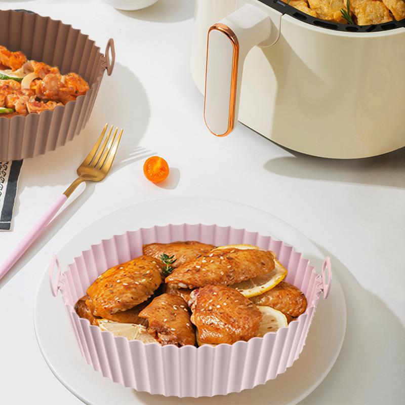 New Air Fryer Silicone Mat Multifunctional Lined Fryer Baking Pan Air Fryer Silicone Pot
