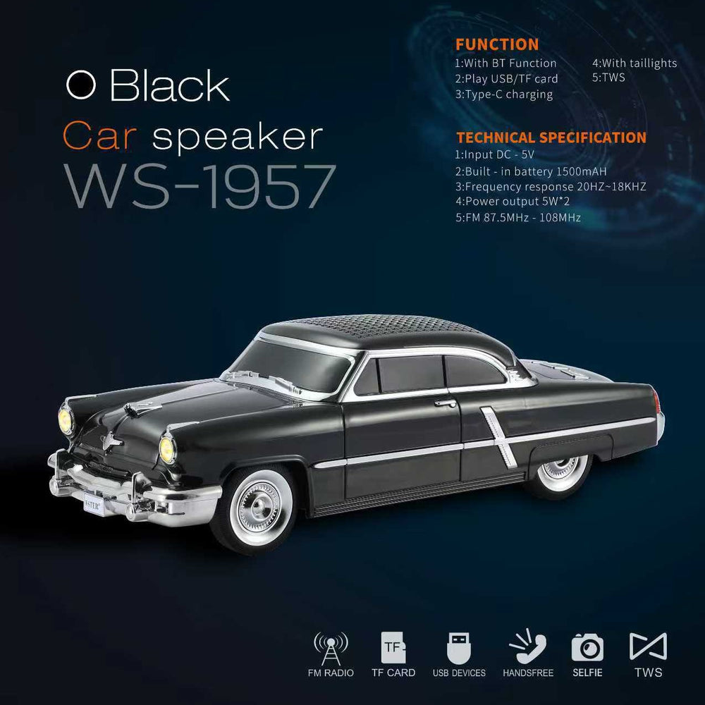 Retro Car Model Bluetooth Speaker — Classic Design Gift