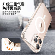 Suitable For IPhone 17 Phone Case With Camera Button, Full Coverage 18Promax Transparent Magnetic Phone Case That Won'T Turn Yellow