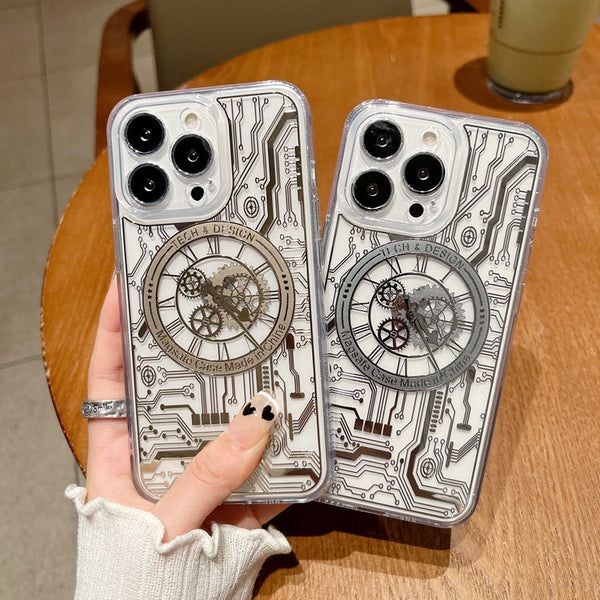 Laser-Engraved Mechanical iPhone Case — Trendy Design